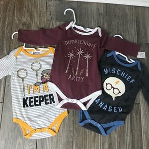 NWT Baby Harry Potter Graphic Onesies